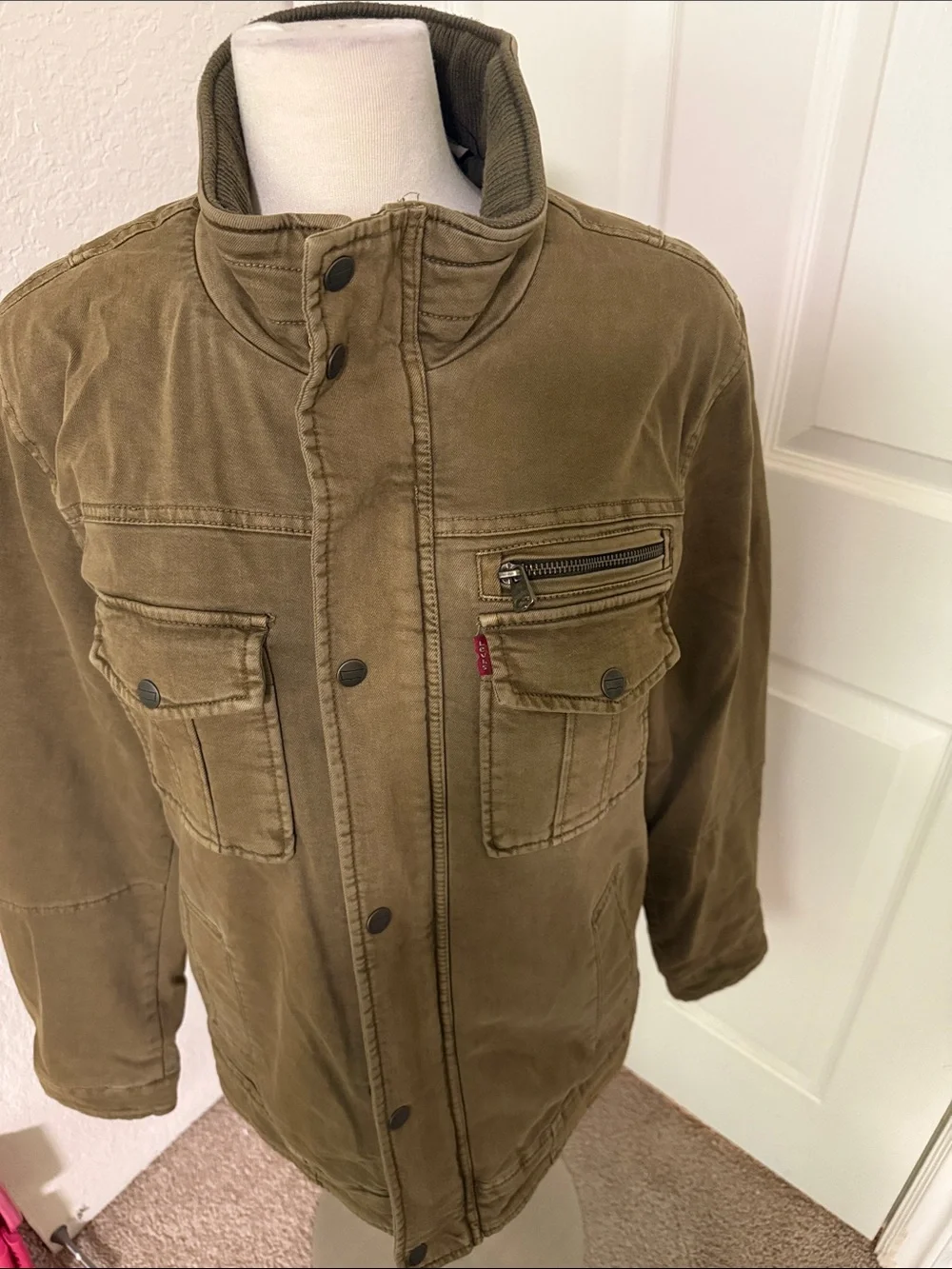 Levi's Olive Brown Military Field Jacket -NWOT